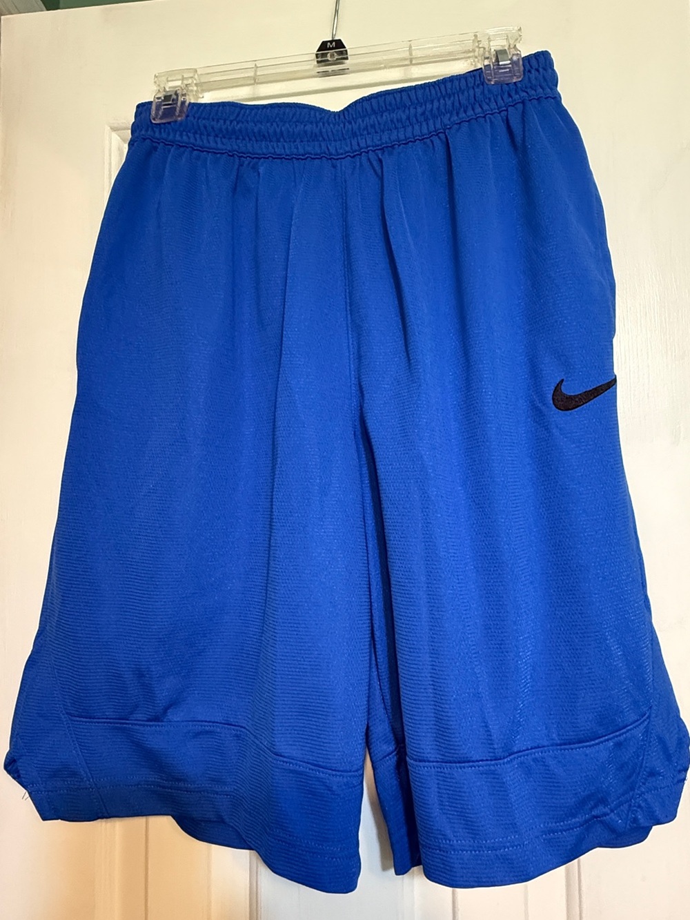 Nike Blue Dri-FIT Athletic Shorts with Black Waistband